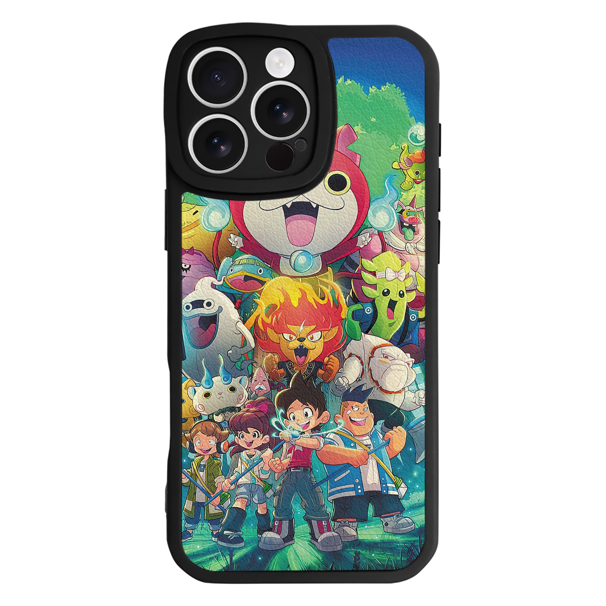 （画像用） 妖怪ウォッチ Yo-kai Watch 【iPhone 16シリーズ対応】シリコンスマホケース（レザー調） 材質：シリコン